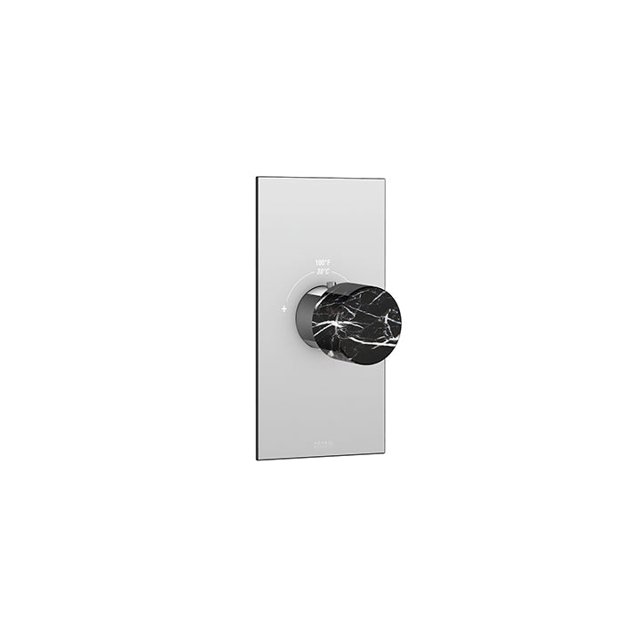 AQUABRASS SRM01 MARMO TRIM SET - BLACK - T12001 VALVE