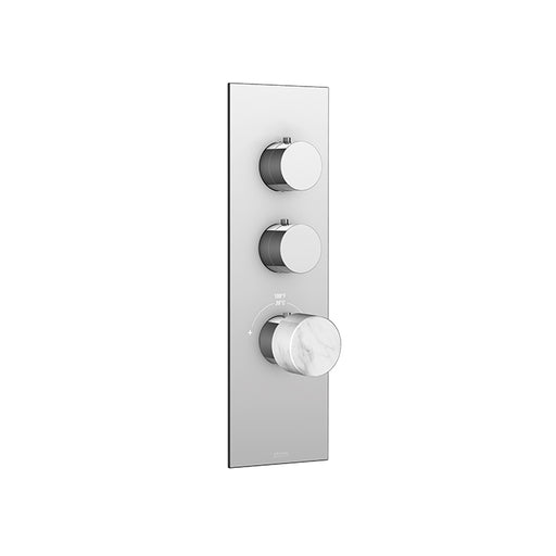AQUABRASS SRM02 MARMO TRIM SET - WHITE - T12002 VALVE