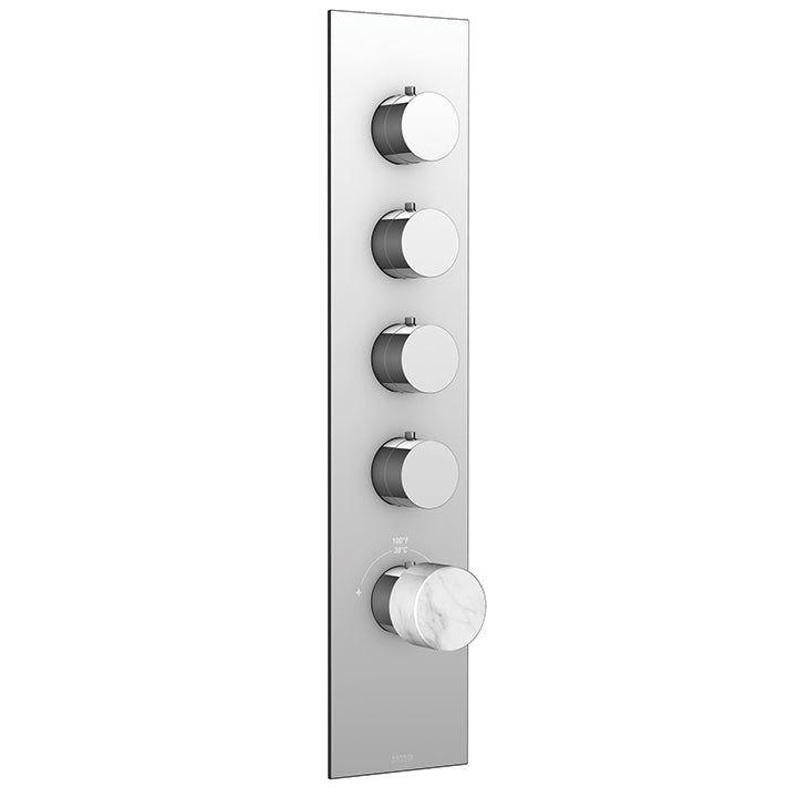 AQUABRASS SRM04 MARMO TRIM SET - WHITE - T12004 VALVE