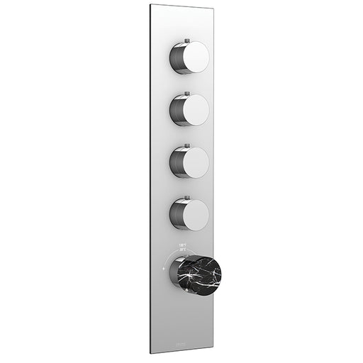 AQUABRASS SRM04 MARMO TRIM SET - BLACK - T12004 VALVE