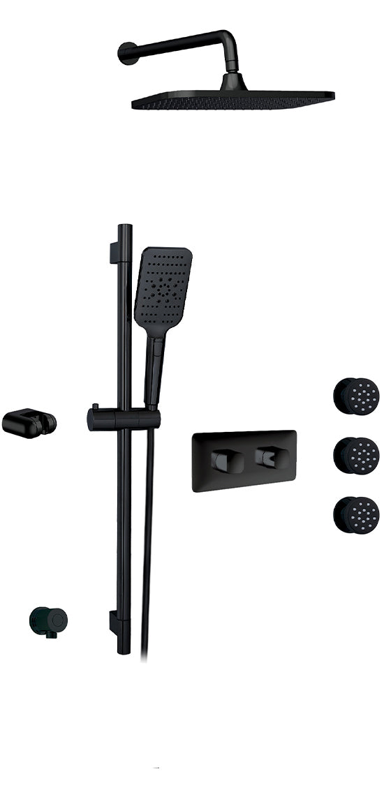 AQUABRASS INABOX 3 SHOWER FAUCET - 3 WAY SHARED - T12123 VALVE REQUIRED