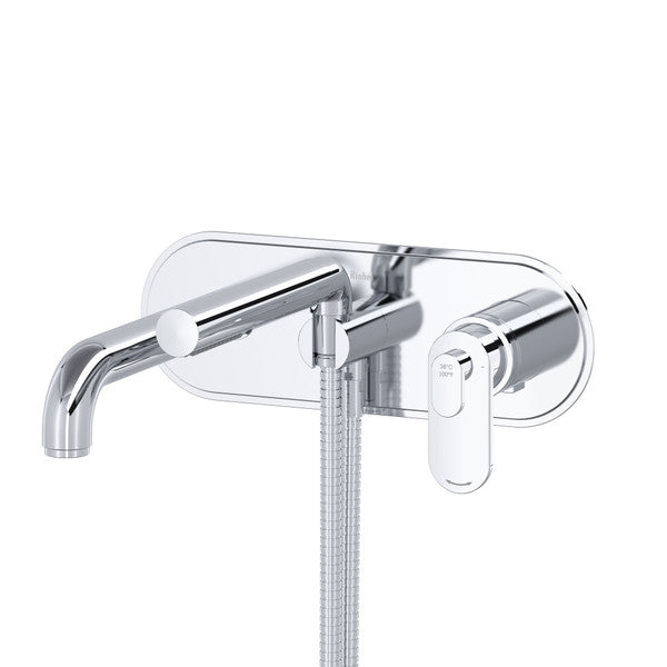 Riobel Arca TAA21 Wall Mount Type T/P - Thermo/Pressure Balance Coaxial Tub Filler Trim With Handshower (Without Rough-in)