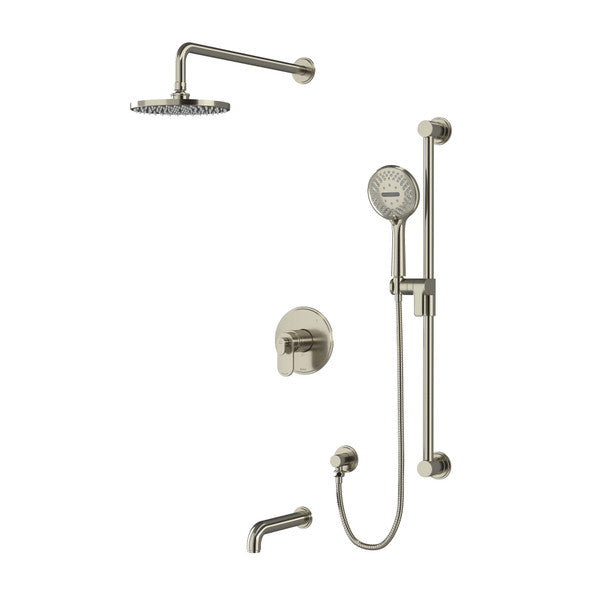 Riobel Arca 3-Way Shower System Trim with Hand Shower Rail, Shower Head and Spout TKIT1345AA-CW