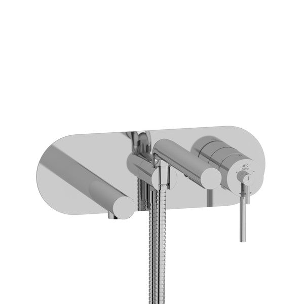 Riobel GS TGS21 Wall Mount Type T/P - Thermo/Pressure Balance Coaxial Tub Filler Trim With Handshower (Without Rough-in)