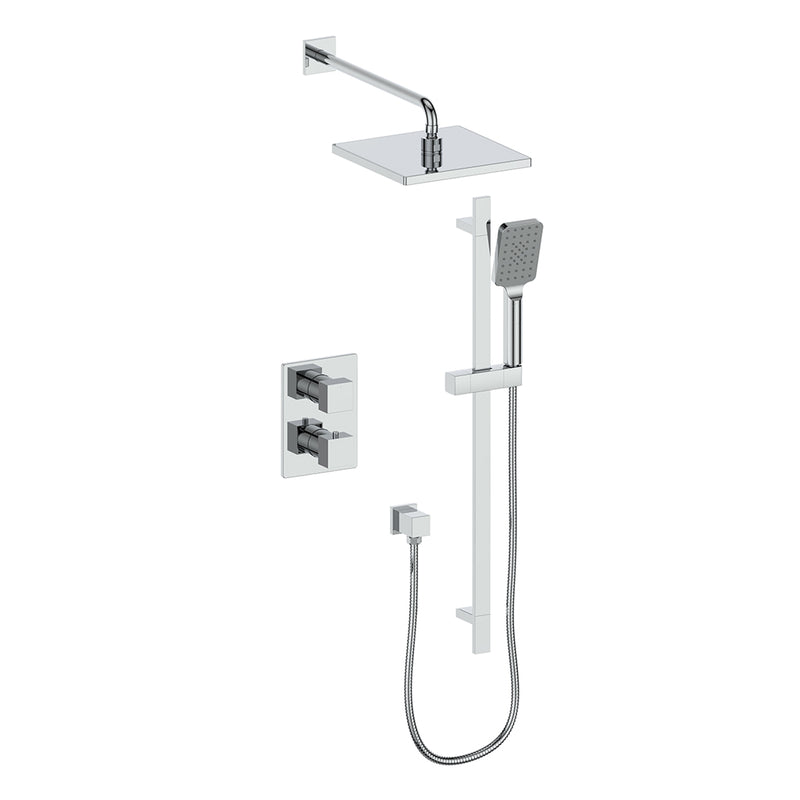 Vogt SET.AP.220.228 Kapfenberg 2-Way TH Set - 10" Rainhead and Handheld - 8" Ceiling Arm