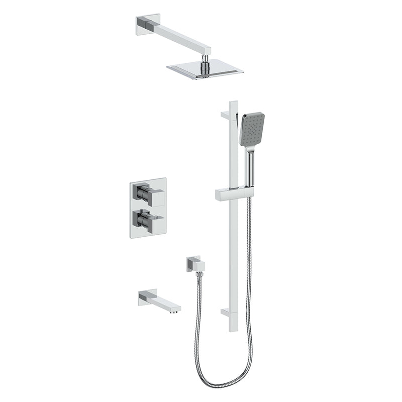 Vogt SET.AP.320.328 Kapfenberg 3-Way TH Shower Set with 10" Rainhead - 8" Ceiling Arm