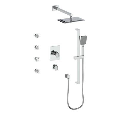 Vogt SET.AU.141.818 Antau 3 / 4" TH Shower Set with Exposed Body Jets - 8" Ceiling Arm