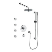 Vogt SET.DA.141.814 Drava 3 / 4" TH Shower Set with Exposed Body Jets - 4" Ceiling Arm