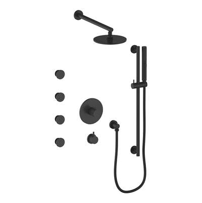 Vogt SET.DA.141.818 Drava 3 / 4" TH Shower Set with Exposed Body Jets - 8" Ceiling Arm