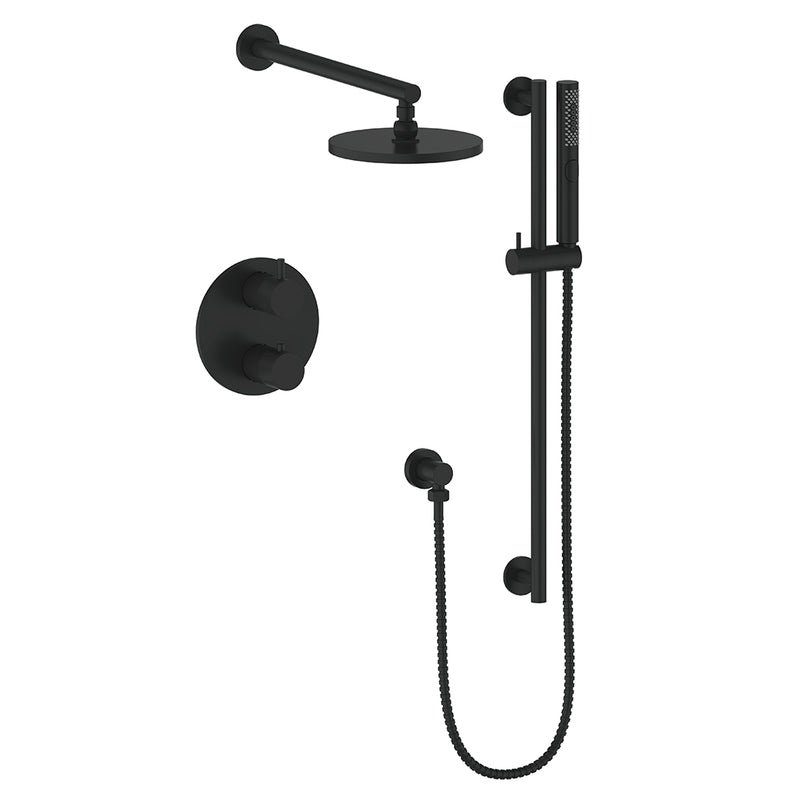 Vogt SET.DA.220.218 Drava 2-Way TH Set - Rainhead and Handheld - 8" Ceiling Arm