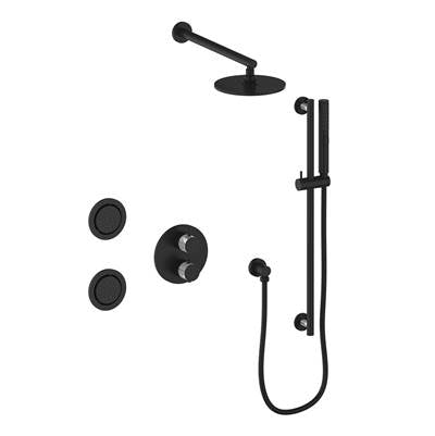 Vogt SET.DA.320.718 Drava 3-Way TH Shower Set with Body Jets - 8" Ceiling Arm