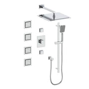 Vogt SET.KG.142.934 Kapfenberg 3 / 4" TH Shower System with In-Wall Body Jets - 4" Ceiling Arm