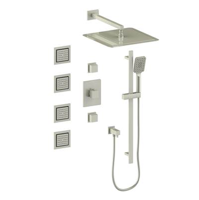 Vogt SET.KG.142.934 Kapfenberg 3 / 4" TH Shower System with In-Wall Body Jets - 4" Ceiling Arm
