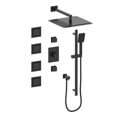 Vogt SET.KG.142.934 Kapfenberg 3 / 4" TH Shower System with In-Wall Body Jets - 4" Ceiling Arm