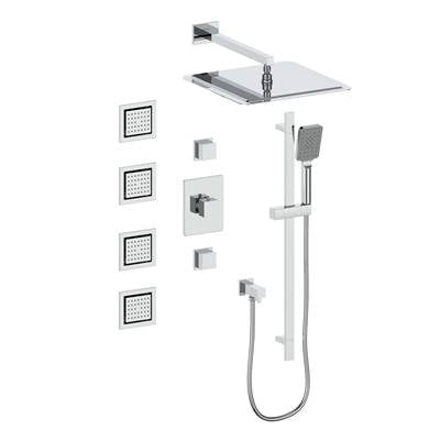 Vogt SET.KG.142.938 Kapfenberg 3 / 4" TH Shower System with In-Wall Body Jets - 8" Ceiling Arm