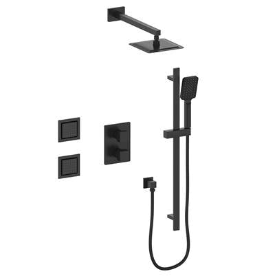 Vogt SET.KG.320.714 Kapfenberg 3-Way TH Shower Set with Body Jets - 4" Ceiling Arm