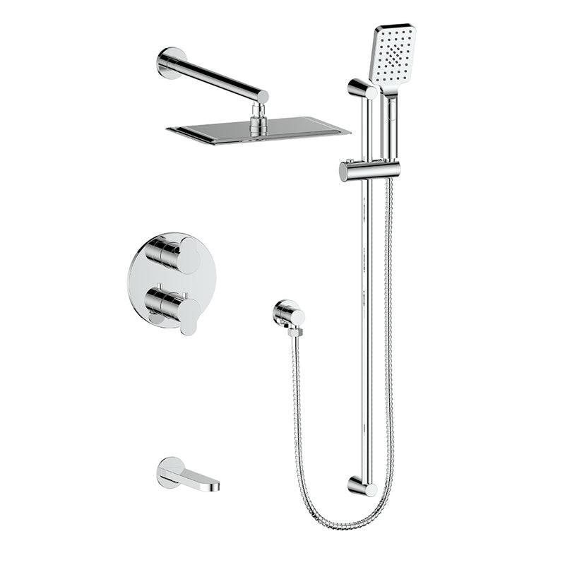 Vogt SET.LN.320.318 Lusten 3-Way TH Shower Set - 8" Ceiling Arm