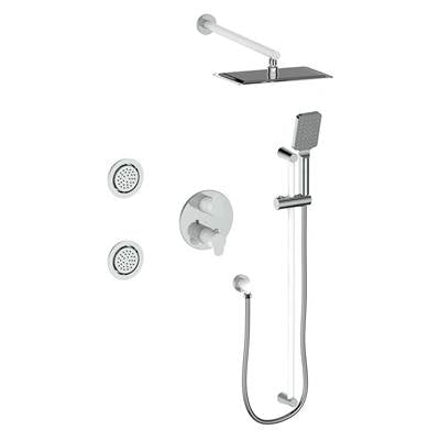 Vogt SET.LN.320.718 Lusten 3-Way TH Shower Set with Body Jets - 8" Ceiling Arm