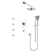 Vogt SET.NU.141.814 Niveau 3 / 4" TH Shower Set with Exposed Body Jets - 4" Ceiling Arm