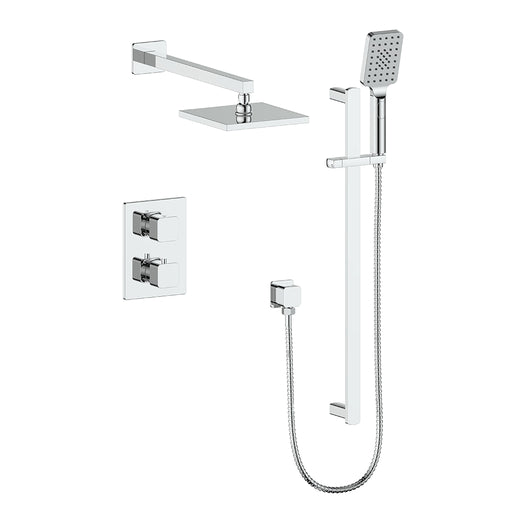 Vogt SET.NU.220.214 Niveau 2-Way TH Set - Rainhead and Handheld - 4" Ceiling Arm