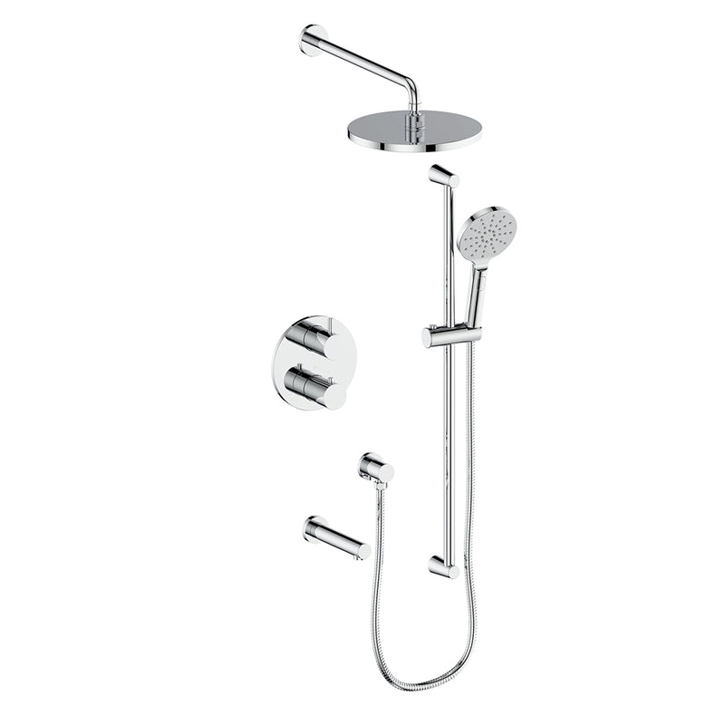 Vogt SET.OR.320.324 Worgl 3-Way TH Shower Set with 10" Rainhead - 4" Ceiling Arm