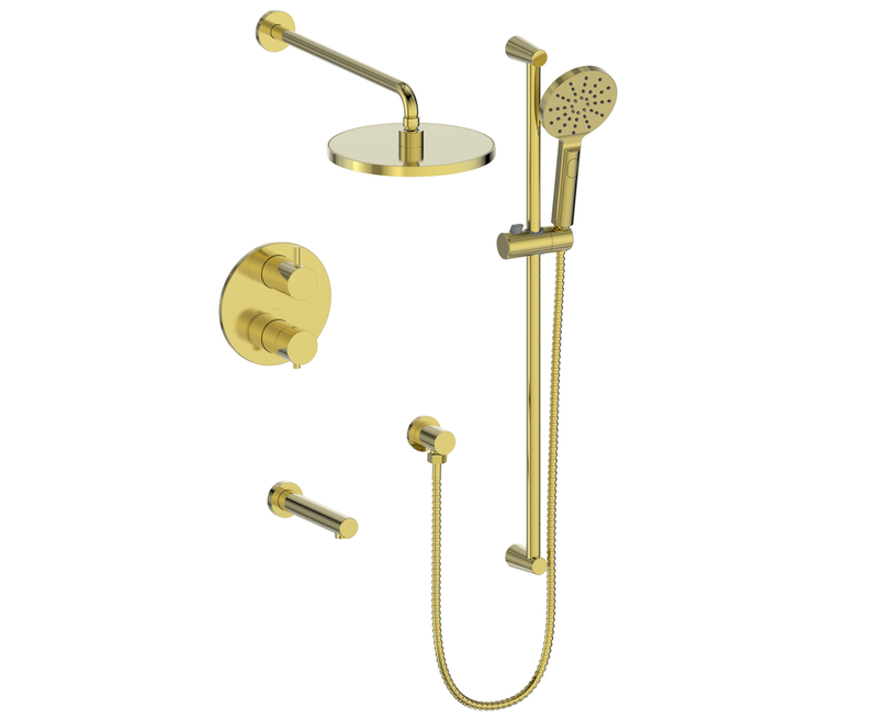 Vogt SET.OR.320.328 Worgl 3-Way TH Shower Set with 10" Rainhead - 8" Ceiling Arm