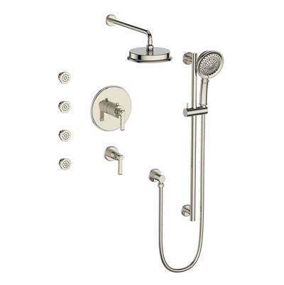 Vogt SET.Z1.141.814 Zehn 3 / 4" TH Set with Exposed Jets - 4" Ceiling Arm