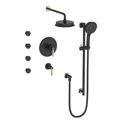 Vogt SET.Z1.141.814 Zehn 3 / 4" TH Set with Exposed Jets - 4" Ceiling Arm