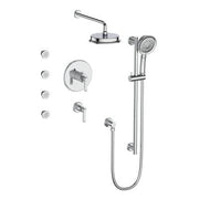 Vogt SET.Z1.141.818 Zehn 3 / 4" TH Set with Exposed Jets - 8" Ceiling Arm