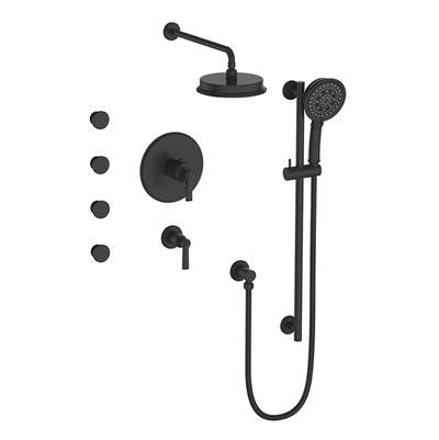 Vogt SET.Z1.141.818 Zehn 3 / 4" TH Set with Exposed Jets - 8" Ceiling Arm