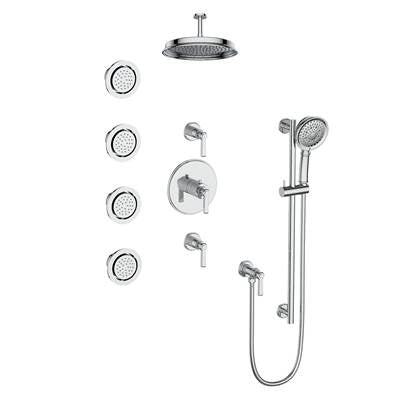 Vogt SET.Z1.142.934 Zehn 3 / 4" TH Set with In-Wall Jets - 4" Ceiling Arm