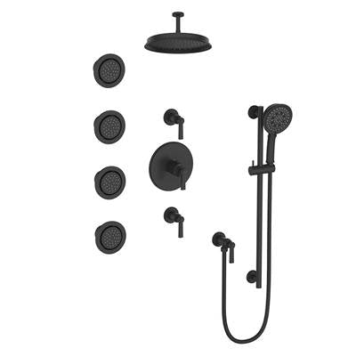 Vogt SET.Z1.142.934 Zehn 3 / 4" TH Set with In-Wall Jets - 4" Ceiling Arm
