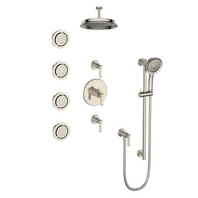 Vogt SET.Z1.142.934 Zehn 3 / 4" TH Set with In-Wall Jets - 4" Ceiling Arm
