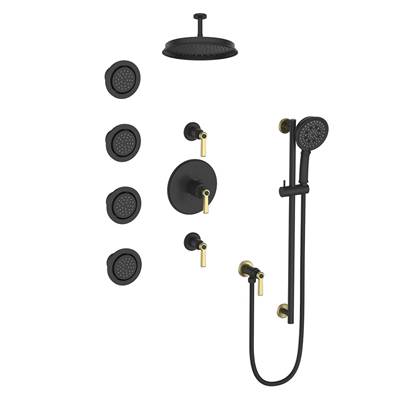 Vogt SET.Z1.142.934 Zehn 3 / 4" TH Set with In-Wall Jets - 4" Ceiling Arm