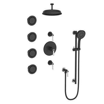 Vogt SET.Z1.142.938 Zehn 3 / 4" TH Set with In-Wall Jets - 8" Ceiling Arm