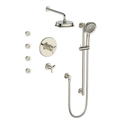 Vogt SET.Z3.141.814 Zehn 3 / 4" TH Set with Exposed Jets - 4" Ceiling Arm