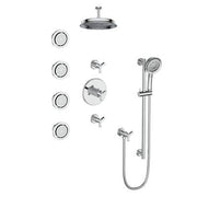 Vogt SET.Z3.142.938 Zehn 3 / 4" TH Set with In-Wall Jets - 8" Ceiling Arm