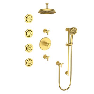 Vogt SET.Z3.142.938 Zehn 3 / 4" TH Set with In-Wall Jets - 8" Ceiling Arm