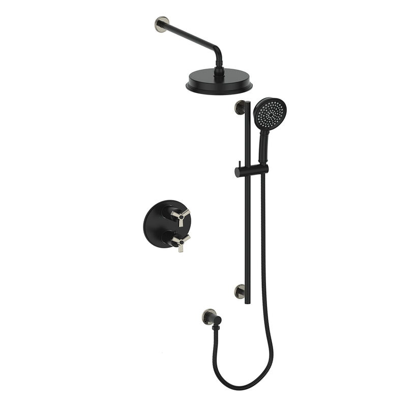 Vogt SET.Z3.220.214 Zehn 2-Way TH Set - Rainhead and Handheld - 4" Ceiling Arm