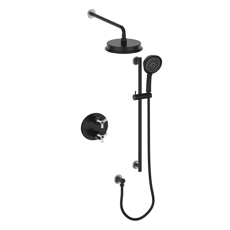 Vogt SET.Z3.220.218 Zehn 2-Way TH Set - Rainhead and Handheld - 8" Ceiling Arm