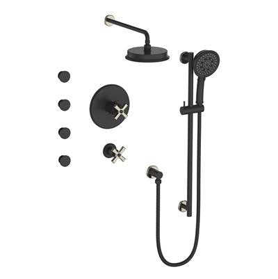 Vogt SET.Z4.141.814 Zehn 3 / 4" TH Set with Exposed Jets - 4" Ceiling Arm