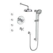 Vogt SET.Z4.141.818 Zehn 3 / 4" TH Set with Exposed Jets - 8" Ceiling Arm