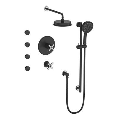 Vogt SET.Z4.141.818 Zehn 3 / 4" TH Set with Exposed Jets - 8" Ceiling Arm