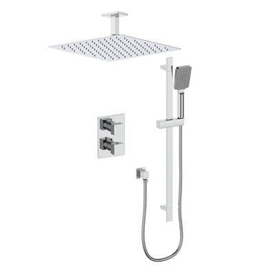 Vogt TM.KG.220.244 Kapfenberg Trim For 2-Way TH Set - 16" Rainhead and Handheld - 4" Ceiling Arm