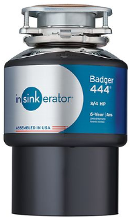 Insinkerator Badger 444 Garbage Disposal 3/4 HP