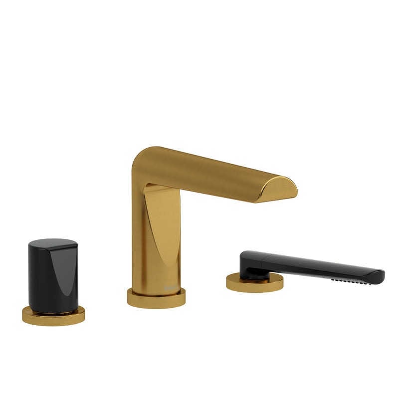 Riobel Parabola TPB66 3-piece Type P pressure balance deck-mount tub filler with hand shower trim (Without Rough-in)