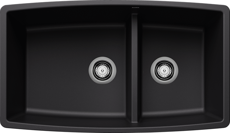 BLANCO PERFORMA U 1.75 LOW DIVIDE COAL BLACK