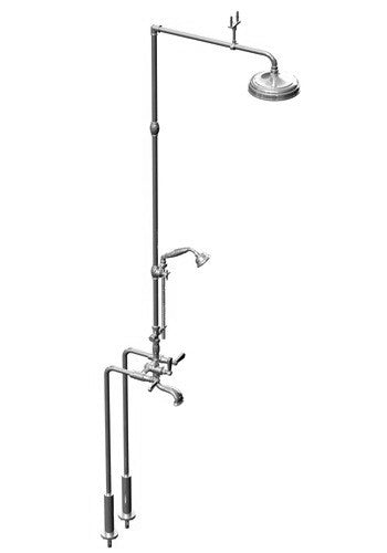 Rubinet 2FHXL HEXIS-FLOOR MNT TS WFIXED SHW HEAD