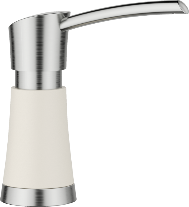 BLANCO ARTONA SOAP DISPENSER PVD STEEL/SOFT WHITE