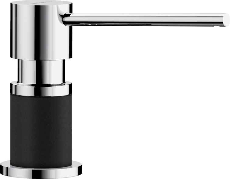 BLANCO LATO SOAP DISPENSER CHROME/COAL BLACK